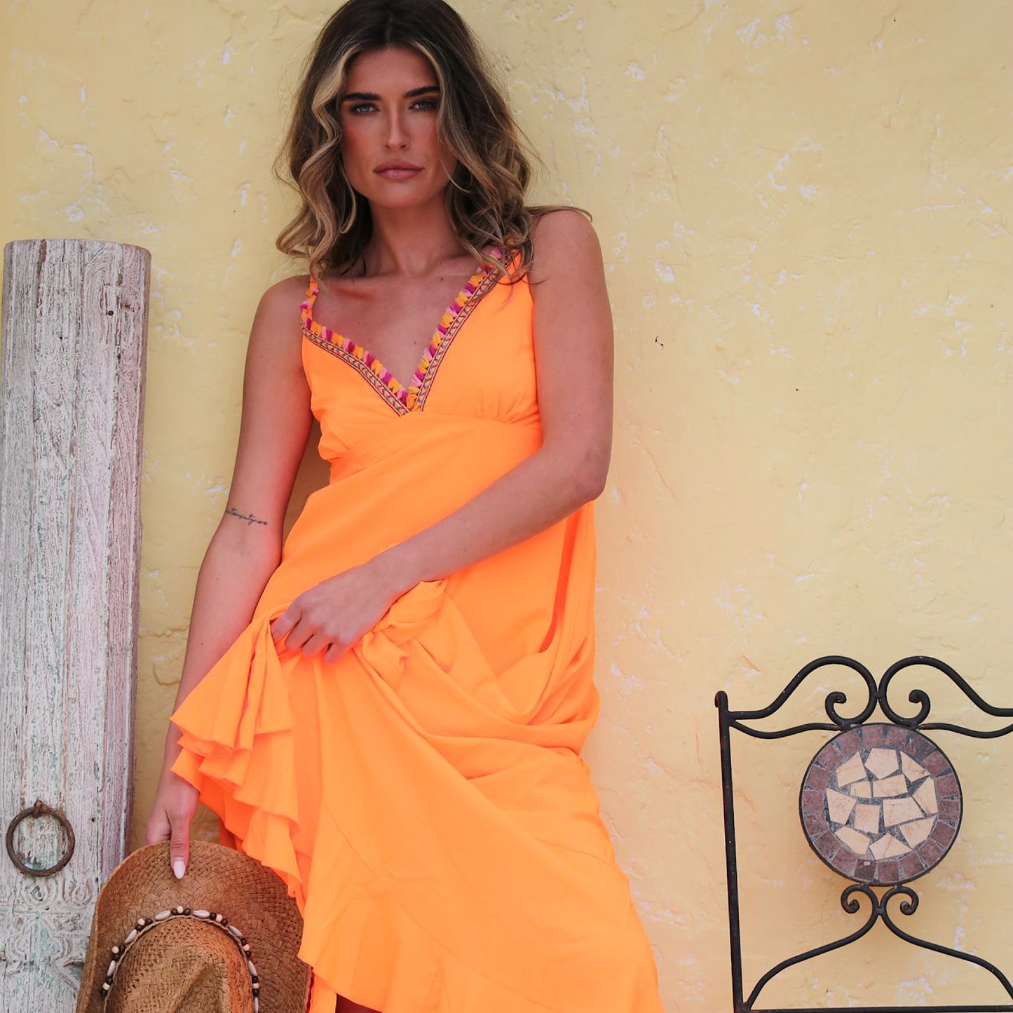 ETERNAL FLAME DRESS ORANGE