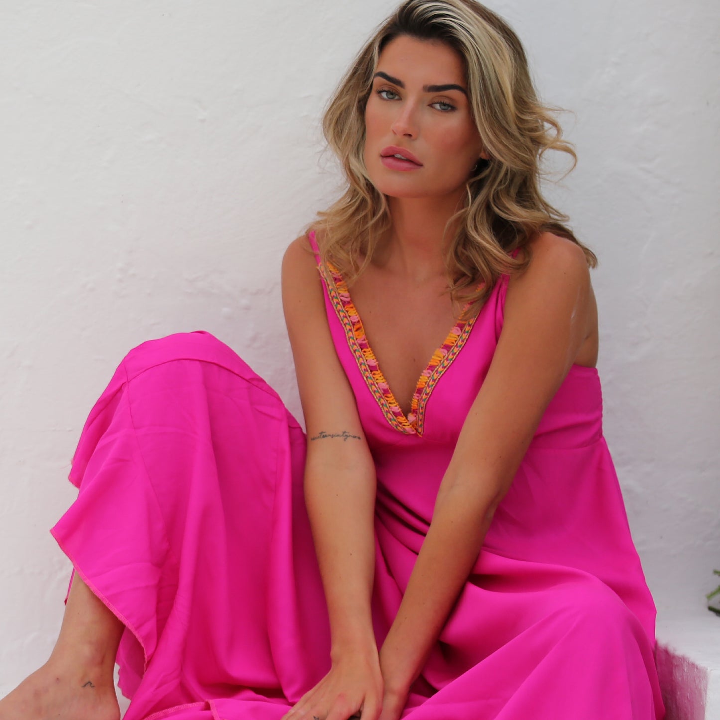 ETERNAL FLAME DRESS FUSCHIA