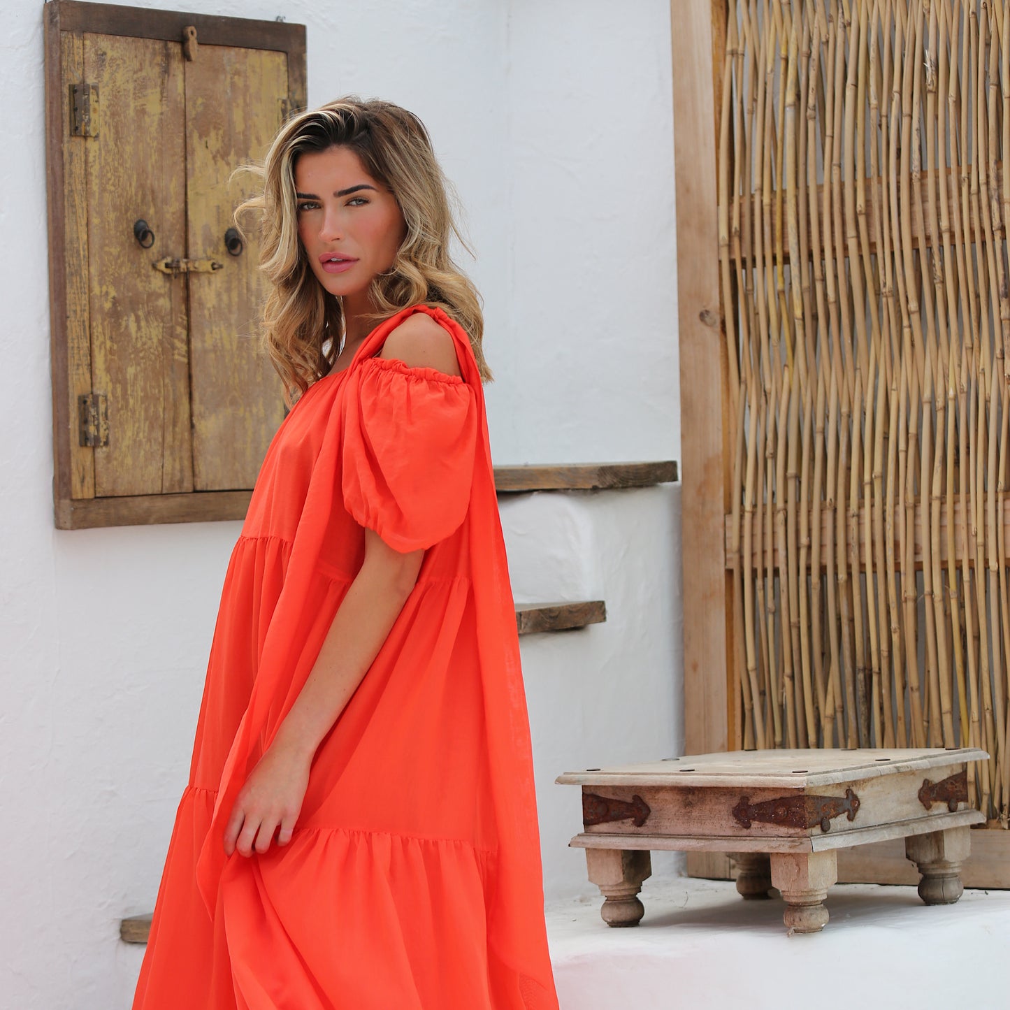 PHOENIX WHISPER DRESS ORANGE